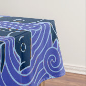 フィッシュはっきりしたスイミング海ブルー魚釣り テーブルクロス (インサイチュ)