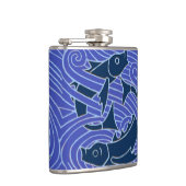 フィッシュはっきりしたスイミング海ブルー魚釣り フラスク (右)