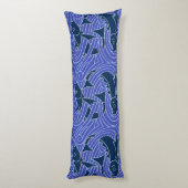 フィッシュはっきりしたスイミング海ブルー魚釣り ボディピロー (裏面 (縦))