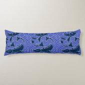 フィッシュはっきりしたスイミング海ブルー魚釣り ボディピロー (正面)