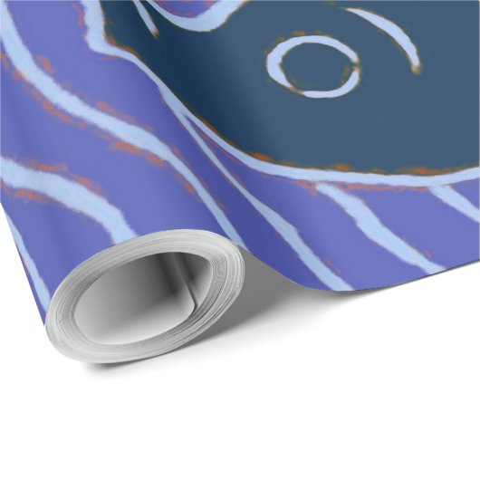 フィッシュはっきりしたスイミング海ブルー魚釣り ラッピングペーパー (ロールコーナー)