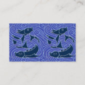 フィッシュはっきりしたスイミング海ブルー魚釣り 名刺 (裏面)