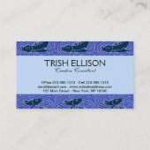 フィッシュはっきりしたスイミング海ブルー魚釣り 名刺 (裏面)