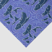 フィッシュはっきりしたスイミング海ブルー魚釣り 薄葉紙 (詳細)