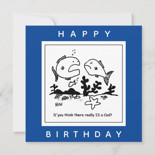 フィッシュは神の漫画があるかどうか質問 カード (正面)