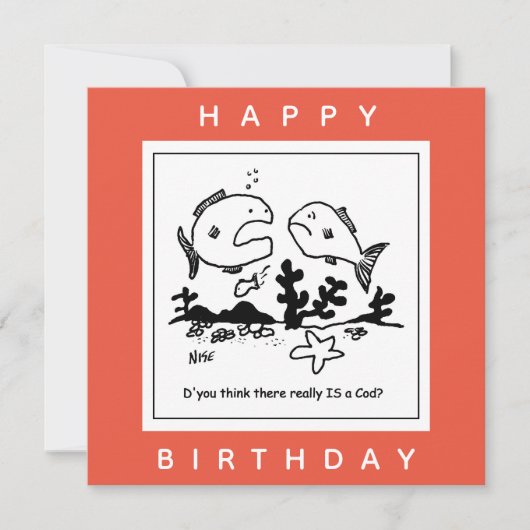 フィッシュは神の漫画があるかどうか質問 カード (正面)