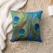 フィッシュアイの孔雀の静物画 クッション (ブランケット)