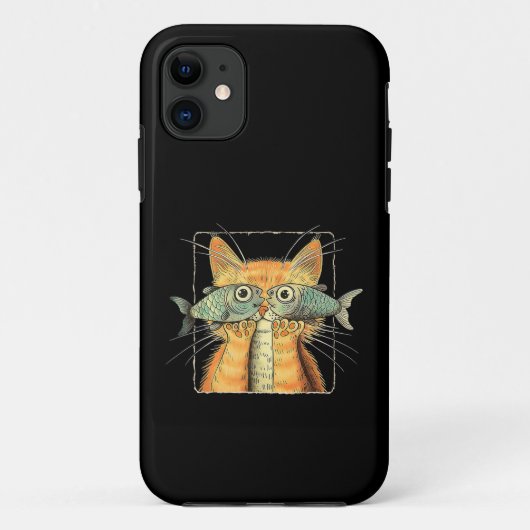 フィッシュアイズの子猫のパロディー 猫 Case-Mate iPhoneケース (裏面)