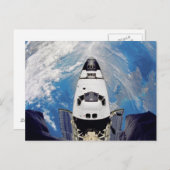 フィッシュアイビュー宇宙シャトルアトランティスアース軌道 ポストカード (正面/裏面)