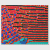 フィッシュアイ抽象芸術 ラッピングペーパー (フラット)