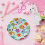 フィッシュアクアリウム1歳プレート ペーパープレート (パーティー)