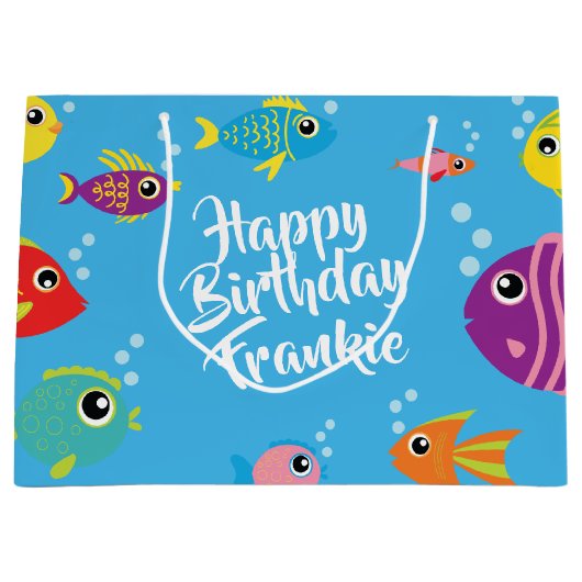 フィッシュアクアリウム1歳抱き枕 ラージペーパーバッグ (正面)