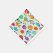 フィッシュアクアリウム1stバースデーパーティーナプキンス スタンダードカクテルナプキン (角)