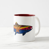 フィッシュアリゾナ州旗マス ツートーンマグカップ (正面右)