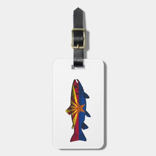 フィッシュアリゾナ州旗マス ラゲッジタグ (正面縦)