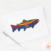 フィッシュアリゾナ州旗マス 長方形シール (封筒)