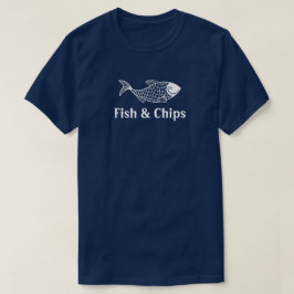 フィッシュアンドチップスレストラン制服スタッフシャツ Tシャツ