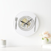 フィッシュアンドチップス ラージ壁時計 (ホーム)