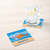 フィッシュアンドベイトインラブスクエア紙コースター スクエアペーパーコースター (インサイチュ)