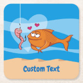 フィッシュアンドベイトインラブスクエア紙コースター スクエアペーパーコースター (正面)