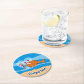 フィッシュアンドベイトインラブラウンド紙コースター ラウンドペーパーコースター (インサイチュ)