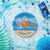 フィッシュアンドベイトインラブ紙プレート ペーパープレート (パーティー)