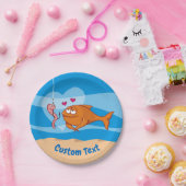 フィッシュアンドベイトインラブ紙プレート ペーパープレート (パーティー)