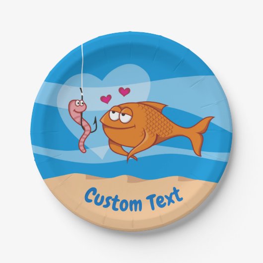 フィッシュアンドベイトインラブ紙プレート ペーパープレート (正面)