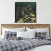 フィッシュアートキャンバス魚釣りベアーキャンバスアートプリント キャンバスプリント (インサイチュ (寝室))