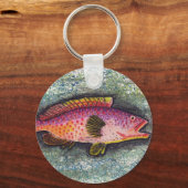 フィッシュアートグランジキーチェーン キーホルダー (正面)