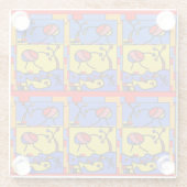 フィッシュアートモダン画像 ガラスコースター (裏面)