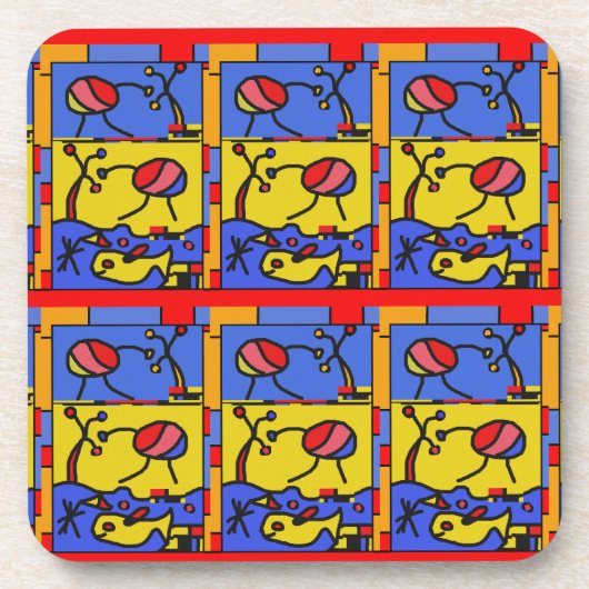 フィッシュアートモダン画像 コースター (正面)