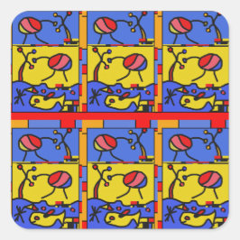 フィッシュアートモダン画像 スクエアシール