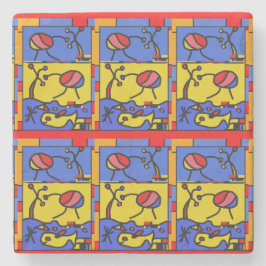 フィッシュアートモダン画像 ストーンコースター