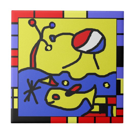 フィッシュアートモダン画像 タイル (正面)