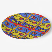 フィッシュアートモダン画像 ペーパープレート (アングル)