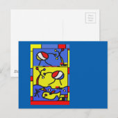 フィッシュアートモダン画像 ポストカード (正面/裏面)