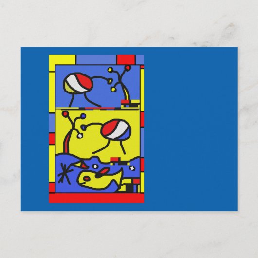 フィッシュアートモダン画像 ポストカード (正面)
