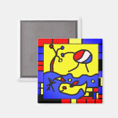 フィッシュアートモダン画像 マグネット (正面/裏面)