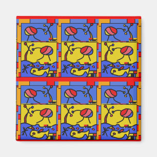 フィッシュアートモダン画像 マグネット