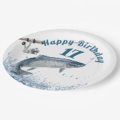フィッシュインウォーター17thバースデーパーティー紙プレート ペーパープレート (アングル)