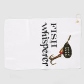 フィッシュウィスパー魚釣りタオル ゴルフタオル (横)