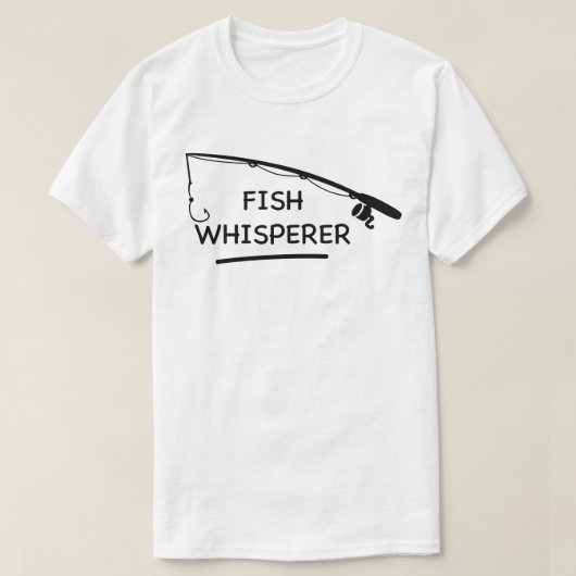フィッシュウィスパー魚釣りメンズTシャツ Tシャツ (デザイン正面)