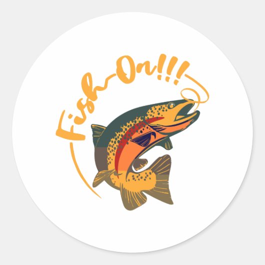 フィッシュオンレインボーマス魚釣り ラウンドシール (正面)