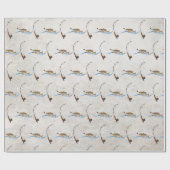 フィッシュオンヴィンテージ魚釣りポール ラッピングペーパー (フラット)