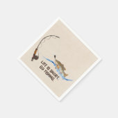 フィッシュオン魚釣りポール スタンダードカクテルナプキン (角)