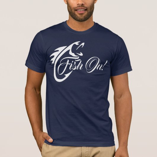 フィッシュオン！魚釣り愛好家Tシャツ Tシャツ (正面)