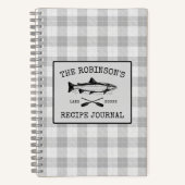 フィッシュオールズファミリーレイクハウスホワイトプレイドレシピ ノートブック (正面)