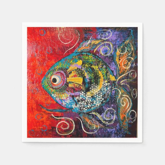 フィッシュカクテルナプキン スタンダードカクテルナプキン (正面)