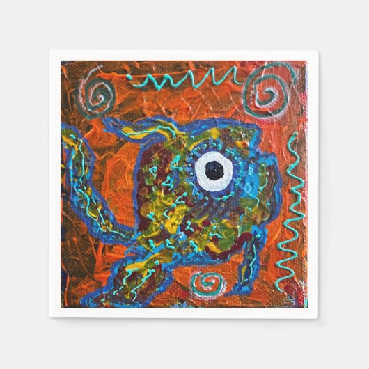 フィッシュカクテルナプキン スタンダードカクテルナプキン (正面)